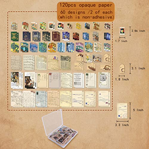 200Pcs Vintage Scrapbook Stickers, Aesthetic Junk Journal Stamping Supplies Kit, Scrapbooking Ephemera Washi Paper for Bullet Journaling Planners Diary Collage (Artistic) - style: Artistic