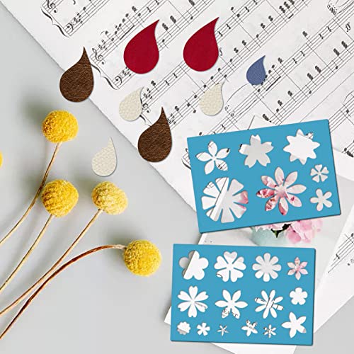 GORGECRAFT 5X3.5 21 Different Flowers Jewelry Shape Template Earring Stencils Reusable Cutouts Cutting Stencil Lapidary Templates for Bracelets Earrings Making Jewelry Accessories DIY Crafts - style: Custom
