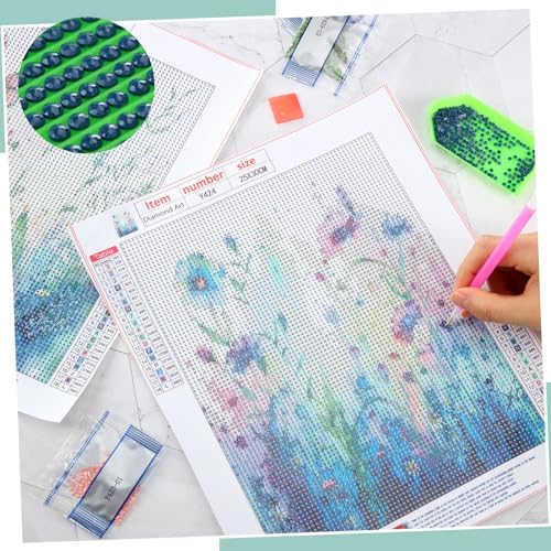 Yeaqee 4 Pcs Wild Flower Diamond Art Kits for Adult Beginners Flower DIY Painting Aesthetic Wall Art Crafts Aesthetic Room Decor Cute Painting Pictures 5d Craft Wall Decor for Home 10 x 11.8'' - style: Wild Flower