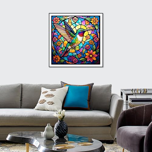 Acudotr Hummingbirds Diamond Art Kits for Adults, Home Decor, 12x12 Inch