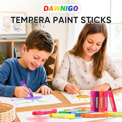 48 Colors Tempera Paint Sticks,Washable Paint Sticks for Kids,Non-Toxic,90s Quick Drying, Allergen Free and High Coverage Solid Tempera Paint Stick,Ideal Gifts for Kids and Toddlers - color: 12 Classic+12 Metallic+12 Pastel+12 Neon
