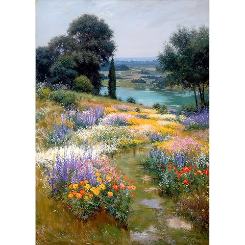 Auremi Nature Diamond Art Painting Kits for Adults, DIY Landscape Diamond Painting for Adults Beginner, DIY Full Drill Diamond Dots Picture Arts Craft for Home Decor 12x16 Inch - color: Diamond Painting 007