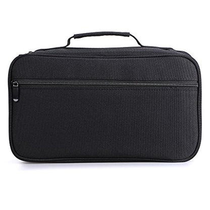 BTSKY Art Marker Carrying Case Lipstick Organizer-60 Slots Canvas Zippered - color: Black