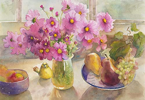 Ledgebay Paint by Numbers Kit for Adults, 16x20 Unframed Canvas - color: Cosmos From The Garden, size: 16" x 20" Unframed