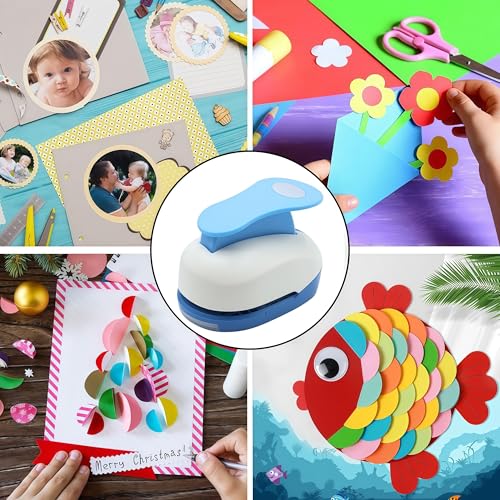 Oval Punch 1 inch Craft Lever Punch Handmade Paper Punch for Crafting Scrapbooking,DIY Card Making Candy Colour by Rondam 1 inch Oval - color: 1 inch Oval