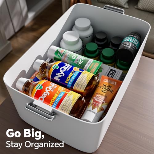CTIME 3-Tier Medicine Organizer - Portable Medicine Cabinet with Handle | Multipurpose Medical Box, Pill Organizer, Empty First Aid Kit for Home - size: Regular 3-Tier