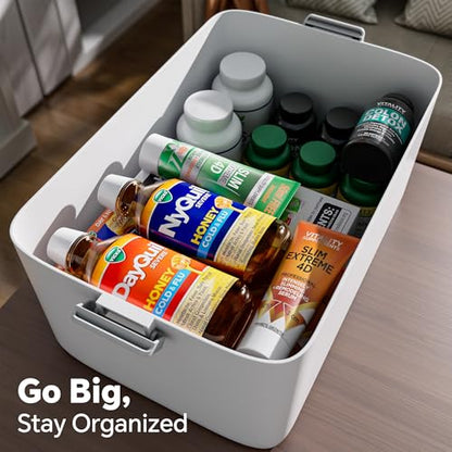 CTIME 3-Tier Medicine Organizer - Portable Medicine Cabinet with Handle | Multipurpose Medical Box, Pill Organizer, Empty First Aid Kit for Home - size: Regular 3-Tier