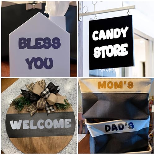 1 Inch Letter Stencils for Painting - 42 Pack Alphabet Letter and Number Stencil Templates with Signs for Painting, Reusable Letters and Numbers Stencils for Chalkboard Wood Signs & Wall Art - size: 1 Inch