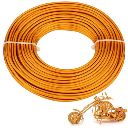 9 Gauge Aluminum Craft Wire, 52.5FT Bendable Armature Wire for Sculpting, Jewelry Making, DIY Crafting, Doll Making, Modelling, Bonsai Training(Yellow) - color: Yellow