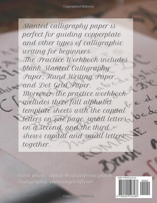Calligraphy and Hand Lettering Practice Workbook for Beginners