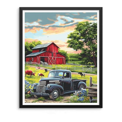 Natuyalo Paint by Numbers Kit for Adults - Farm DIY Adult Paint by Number Kits Natural Landscape Acrylic Canvas Painting for Adults Beginners Art Crafts Without Frame, 16x20 Inch - color: ART-01