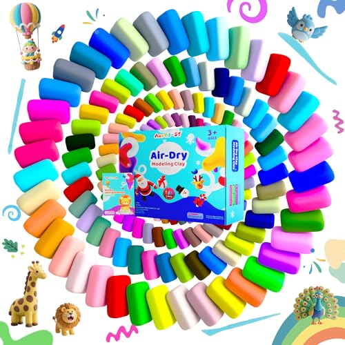Aestd-ST Air Dry Clay 156 Colors, Modeling Clay for Kids, DIY Magic Clay - color: 156 Colors