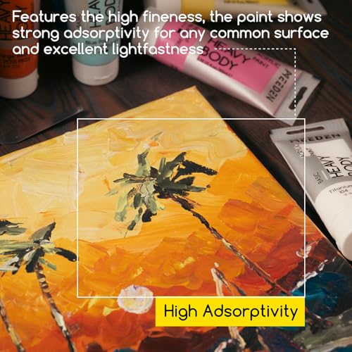 MEEDEN Acrylic Paint Raw Sienna: 100ml/3.38oz x 2 with Titanium White - color: Raw Sienna, size: 2 Tubes