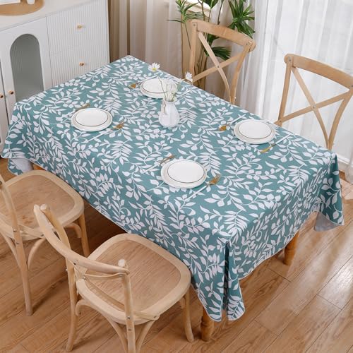 Walrus Heavy Duty Vinyl Tablecloth with Flannel Backing Waterproof Oil-Proof Plastic Table Cloth Stain-Resistant Wipeable Rectangle or Square Table Cover for Indoor and Outdoor (Branch, 54X54 Inch) - color: Branch, size: 54" x 54" (Square)