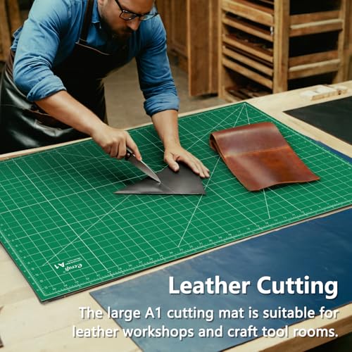 24"x36" Self-Healing Sewing Mat: Large Double Sided Green 5-Ply Hobby Mat, A1 Rotary Cutting Mat for Sewing, Quilting & Fabric Crafts - color: Green, size: 36"L x 24"W