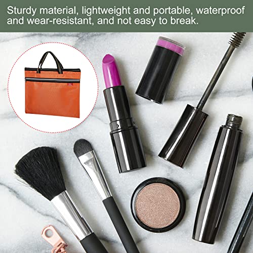 YOKIVE Waterproof Zipper Bag, Document Books Storage Tote Bags Tools Organizer Pouch, Great for Classroom Office(Orange)
