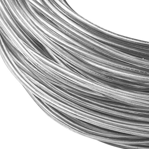 BENECREAT 1.2mm Transparent PVC Plastic Covered Aluminum Wire 100FT Bendable Aluminum Craft Wire for Hair Bows, Shaping Brim Hat and Other Crafts Project (3mm in Total Thickness) - size: 9 Gauge