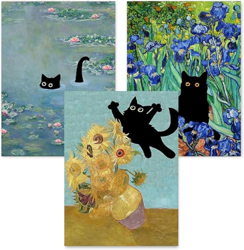 3 Pack Black Cat Diamond Art Kits for Adults Diamond Painting Kit Beginner - color: DP03704, size: Round Drill