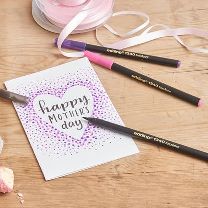 edding 1340 Brush Pen - Set of 20 - Colorful, Bright, Delicate Colors - Flexible Brush Nib - Felt-Nib Pen for Painting, Writing and Drawing - Bullet journals, Hand Lettering, Mandalas, Calligraphy - color: 24: Set of 20 - Multicoloured