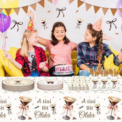 1Pc Martini Wine Glass Party Plastic Tablecloth 54 x 87 Inch Long Table Cover, Brown Martini Party Tablecover for Fruit Wine Theme Kids Baby Shower Birthday Dinner Picnic Kitchen Event - color: Brown Martini Wine Glass