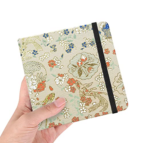 Mifuner Square 5x5 Bleedproof Marker Paper Pad, 110 gsm Alcohol Ink Bristol Paper Sketchbook, Handmade Journal Hardbound 88 Sheets (176 Pages) Markers Ink Mediums Art Sketch Book Golden Jade Leaf - color: S-golden jade leaf