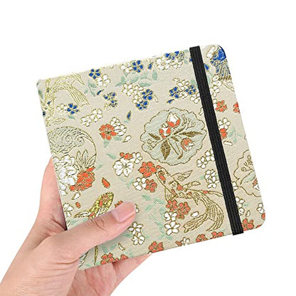 Mifuner Square 5x5 Bleedproof Marker Paper Pad, 110 gsm Alcohol Ink Bristol Paper Sketchbook, Handmade Journal Hardbound 88 Sheets (176 Pages) Markers Ink Mediums Art Sketch Book Golden Jade Leaf - color: S-golden jade leaf