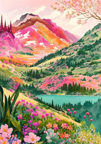 Diamond Art Kits for Adults,Colorful Mountain Diamond Painting Kits 12x16in | Diamond Painting Kit - Sparkling Full Drill Design Perfect for Home Decor, Holiday Gifting, And Relaxing Crafting 12x16inch - color: DP03320