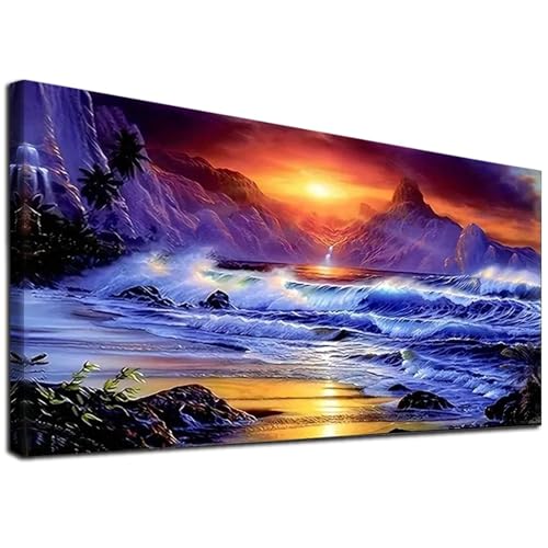 JATOK Large Diamond Art Kits for Adults, Full Round Drill Landscape 5D Diamond Painting Kits for Beginners, DIY Gem Art Crafts Picture for Gift Home Wall Decor, 40x70cm/15.7x27.5inch - color: Rust