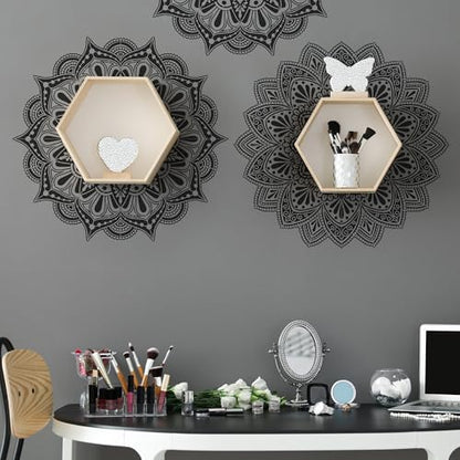 Sistink Large Mandala Stencils for Painting - Folk Rangoli Mandala Large Stencils for Painting on Wall Furniture Decor - style: mandala