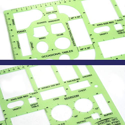 Pacific Arc House Furnishing Template Guide, with Beds, Tables, Couches, Chairs, and Other Furnishings - style: House Furnishing