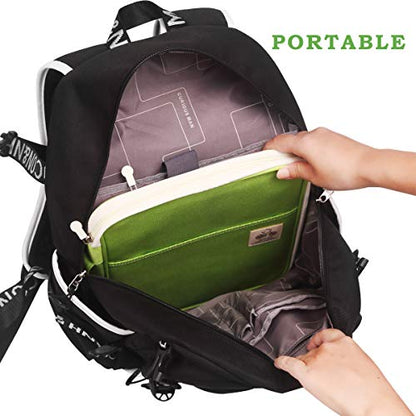 JAKAGO A4 Travel Portfolio Multifunctional Document Organizer Zippered Case for Office Supplies (green) - color: Green