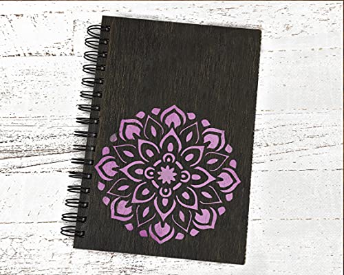 DLY LIFESTYLE Mandala Stencil for Painting on Wood, Canvas, Paper, Fabric, Walls and Furniture - Flower Stencil - 6x6 Inches - DIY Art and Craft Reusable Stencils - Wall Stencil - color: Mandala 6"x6"