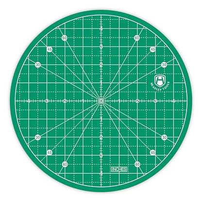 Headley Tools 10"x10" Round Rotating Cutting Mat, Self Healing Mat with 360-Degree Rotation & Anti-Slip Base, Sewing Board Cutting Mat Perfect for Fabric Quilting Leather Hobby Project, Green - color: Green, size: 10"L x 10"W
