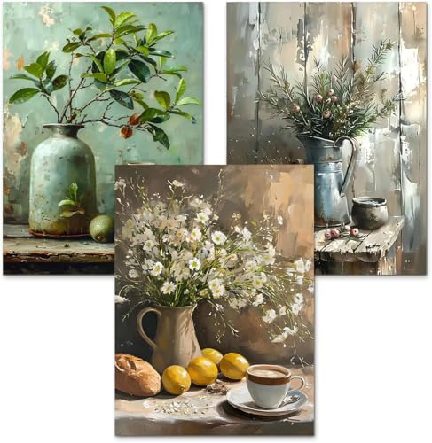 3 Pack Vase Diamond Art Kits for Adults Diamond Painting Kit for Beginner | 5D DIY Rustic Flowers Funny Diamond Dots Full Drill Crafts for Gem Art Dot Art for Adults Home Wall Decor for Teens 12x16 in - color: DP03184