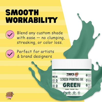 Tinks® Screen Printing Ink - Green - 8 oz. - color: Green