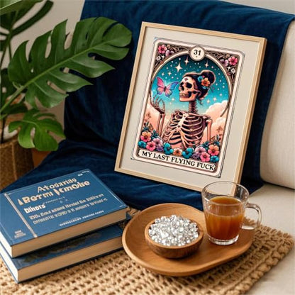 GQYCZZ Skull Diamond Art Kits for Adults，Tarot Skull Last Flying Diamond Painting Kits for Beginners, Round 5D Paint with Diamonds Pictures Gem Art Painting Kits DIY Adult Crafts Kits 12x16inch - color: ZZ31-30X40