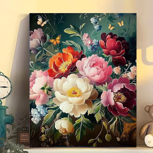Arttoplus Flowers Paint by Numbers Kit for Adults Beginner 16x20 inch - color: MT20836-US