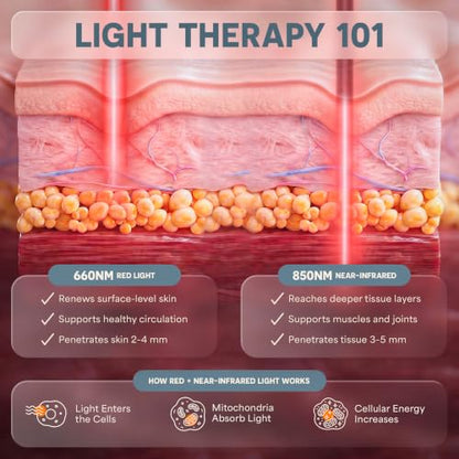 Lifepro Allevared Red Light Therapy Belt -105 Triple Chip LED Belt - color: Blue