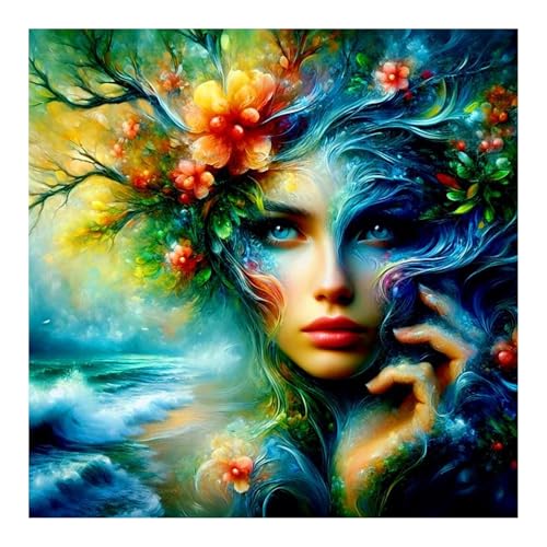 HvasJing Link Diamond Painting Kit for Adults, Flower Fairy Diamond Art Kit