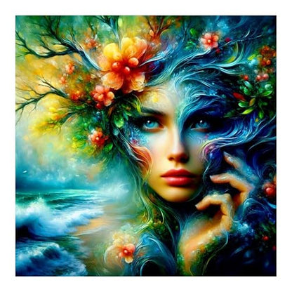 HvasJing Link Diamond Painting Kit for Adults, Flower Fairy Diamond Art Kit