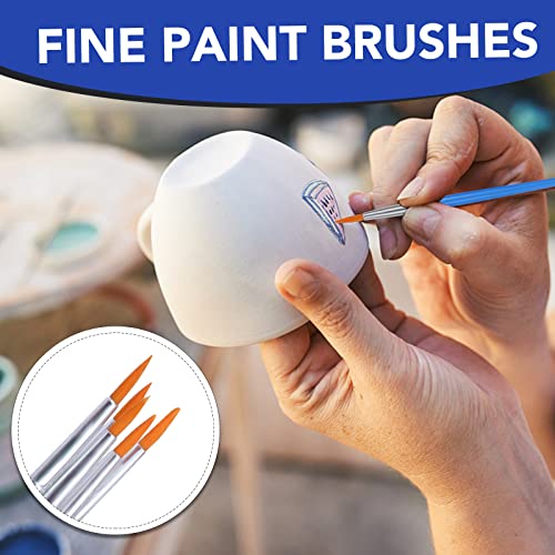 AROIC Small Paint Brushes Bulk,130pcs Nylon Hair Round Detail Brushes | Classroom Model Oil Watercolor Face Acrylic Painting,Paint Brushes Professional Artist and Kids Painting Kits - color: Blue, size: 130 Fine