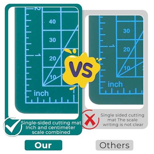 Self Healing Craft Mat, 6" x 8" Rotary Sewing Mat for Crafts, Table Protector Cut Board Cutting Matts for Fabric Leather Cutting Quilting Project, Ideas for DIY Crafts, Children, Hobbyists, A5, Green