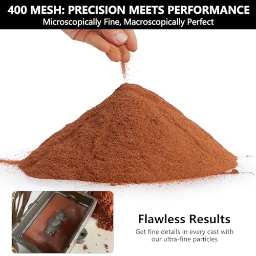 14 lbs Premium Ultra-Fine 400 Mesh Oil-Free Casting Sand for Metal Jewelry Crafting - Exceptional Foundry Sand for Detailed Replicas in Silver, Copper, Bronze, and More - color: red-14Lbs-new