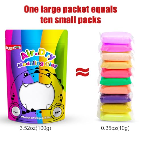 ifergoo 100g White Air Dry Clay, 3.5oz DIY Creative Modeling Clay for Kids | Refill Foam Magic Clay for School Art & Craft Project, Slime Supplies, Ultra-light & Soft, Gift for Age 3-12 Boys & Girls - color: White/100g