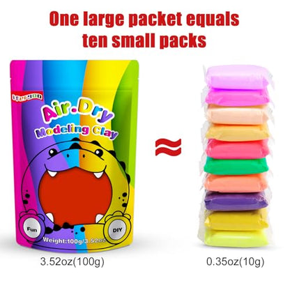 ifergoo 100g Red Air Dry Clay, 3.5oz DIY Creative Modeling Clay for Kids | Refill Foam Magic Clay for School Art & Craft Project, Slime Supplies, Ultra-light & Soft, Gift for Age 3-12 Boys & Girls - color: Red/100g