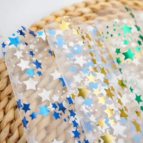 Colorful Textured Fabric Paper(star mesh, Close to A5 size) | Handicraft Production,Junk Journaling Supplies,Card Making,Collage Art Decoration,Decorative Craft Paper,Metal Mesh Fabric - color: star mesh