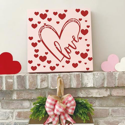 16 Pieces Heart Stencils for Crafts Reusable Mixed Media Geometric Stencils for Painting on Canvas Scrapbook Paper Fabric Pillows Card Making (16 Heart) - style: 16 Heart