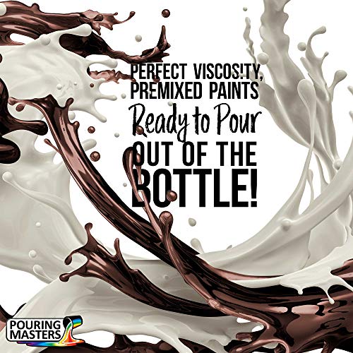 Pouring Masters Chocoloate Brown Ready to Pour Acrylic Pouring Paint - Premium 8-Ounce Pre-Mixed Fluid Acrylic Paint - Fluid Art Supplies for Canvas, Wood, Paper, Tile & Rocks - color: Chocolate Brown