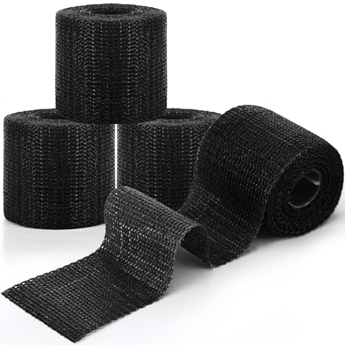 Geiserailie 4 Rolls Black Fiberglass Casting Tape 2 in × 12 ft - color: Black