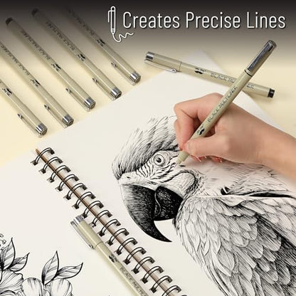 Mr. Pen- 0.2mm Micro Fine Point Pens, 8 Pack, Black Ink, Waterproof - color: Black, size: 0.2mm, 8 Pack